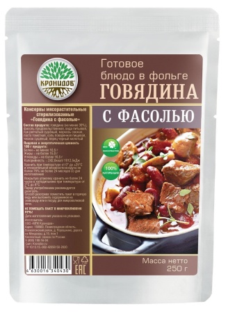 Govyadina s fasol'yu Kronidov (250g)