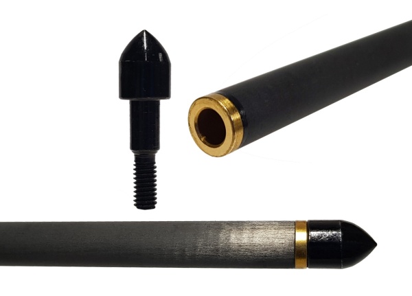 Strela arbaletnaya karbonovaya Centershot Bolt 22, operenie Q2i Fusion X-2 3, latunnyj insert2